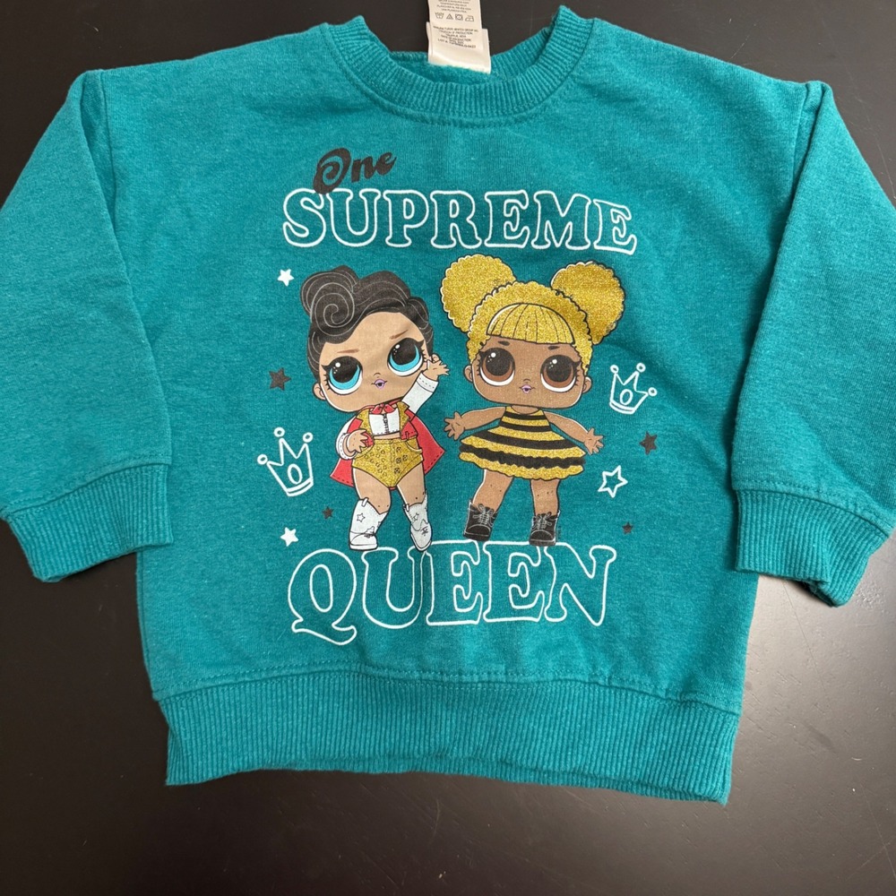 LOL Surprise! One‎ Supreme Queen Teal Green Crewneck Sweatshirt 2T